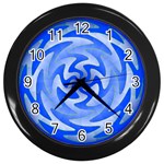 Vibration Wall Clock (Black with 12 black numbers)