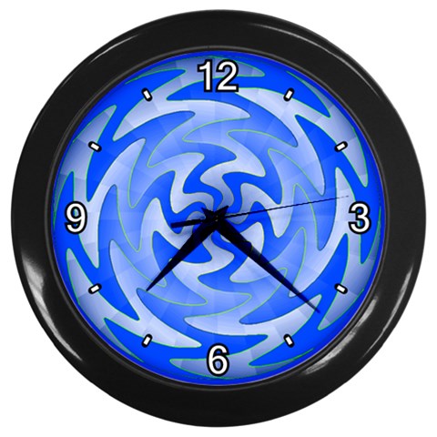 Vibration Wall Clock (Black with 4 white numbers) from ArtsNow.com Front