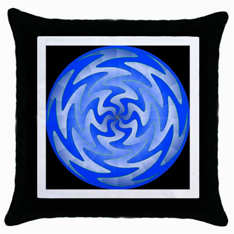 Vibration Throw Pillow Case (Black) from ArtsNow.com Front