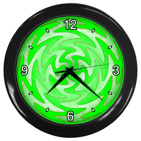Vibration Wall Clock (Black with 4 white numbers) from ArtsNow.com Front