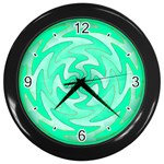 Vibration Wall Clock (Black with 4 black numbers)