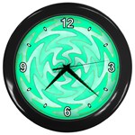 Vibration Wall Clock (Black with 4 white numbers)