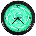 Vibration Wall Clock (Black with 4 white numbers)