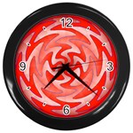 Vibration Wall Clock (Black with 4 black numbers)