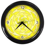 Vibration Wall Clock (Black with 4 black numbers)