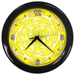 Vibration Wall Clock (Black with 4 white numbers)