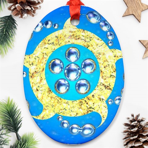 Water Energy Ornament (Oval) from ArtsNow.com Front