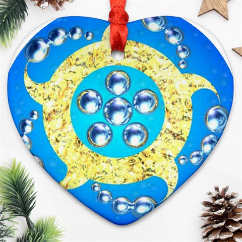 Water Energy Ornament (Heart) from ArtsNow.com Front