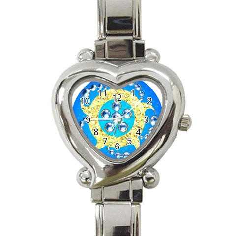 Water Energy Heart Italian Charm Watch from ArtsNow.com Front