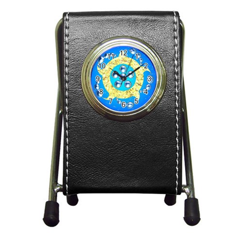 Water Energy Pen Holder Desk Clock from ArtsNow.com Front