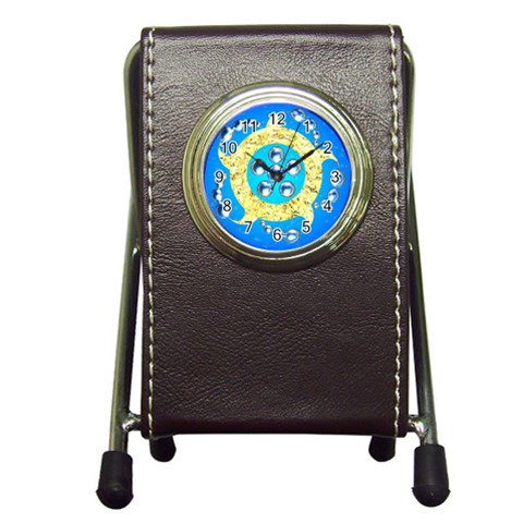 Water Energy Pen Holder Desk Clock from ArtsNow.com Front