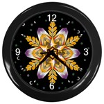 Water Harmony Wall Clock (Black with 4 white numbers)