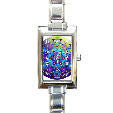 Wisdom Rectangular Italian Charm Watch from ArtsNow.com Front