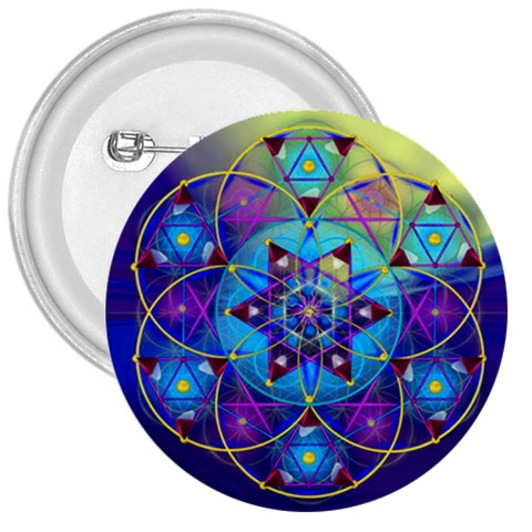 Wisdom 3  Button from ArtsNow.com Front