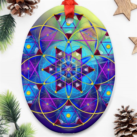 Wisdom Ornament (Oval) from ArtsNow.com Front