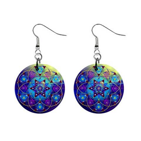 Wisdom 1  Button Earrings from ArtsNow.com Front