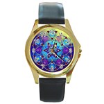 Wisdom Round Gold Metal Watch