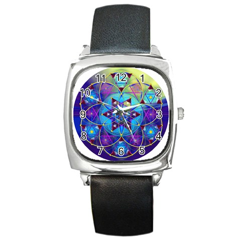 Wisdom Square Metal Watch from ArtsNow.com Front