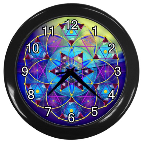 Wisdom Wall Clock (Black with 12 white numbers) from ArtsNow.com Front