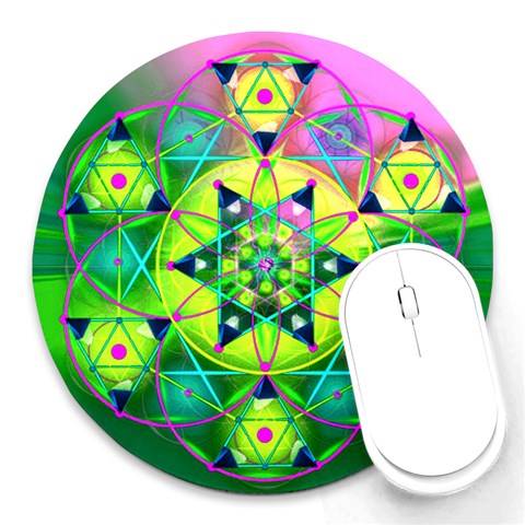 Wisdom Round Mousepad from ArtsNow.com Front