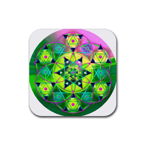 Wisdom Rubber Coaster (Square) from ArtsNow.com Front