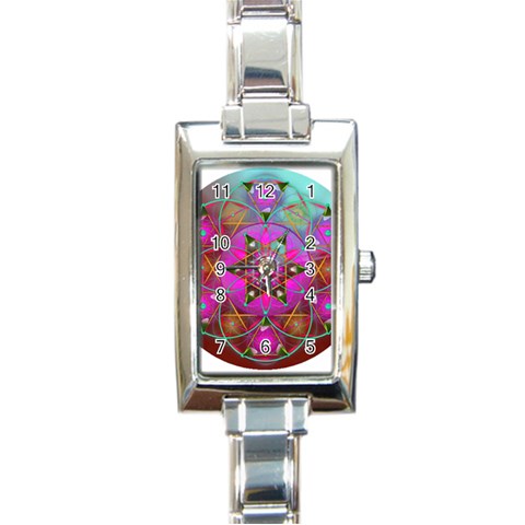 Wisdom Rectangular Italian Charm Watch from ArtsNow.com Front