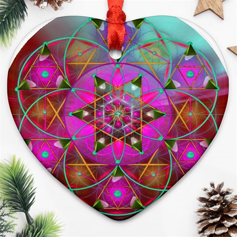 Wisdom Ornament (Heart) from ArtsNow.com Front