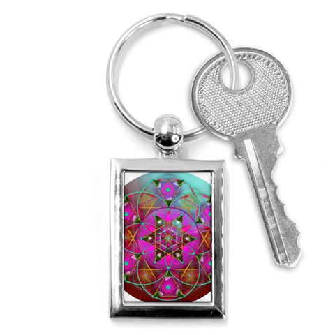 Wisdom Key Chain (Rectangle) from ArtsNow.com Front