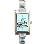 vintagehorse2ornament Rectangular Italian Charm Watch
