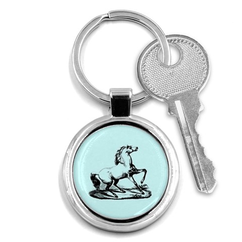 vintagehorse2ornament Key Chain (Round) from ArtsNow.com Front