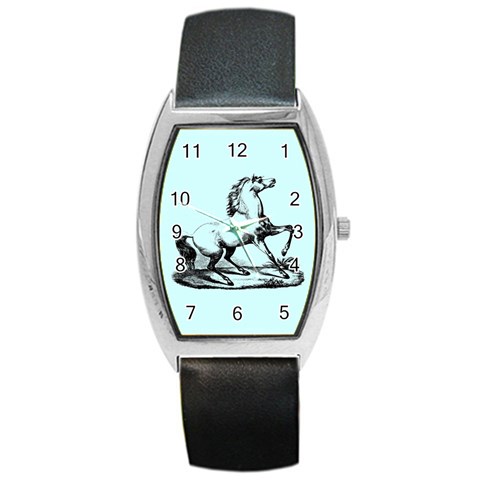 vintagehorse2ornament Barrel Style Metal Watch from ArtsNow.com Front