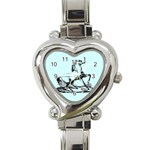 vintagehorse2ornament Heart Italian Charm Watch