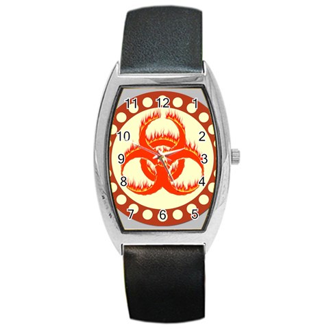 biohazzard1 Barrel Style Metal Watch from ArtsNow.com Front