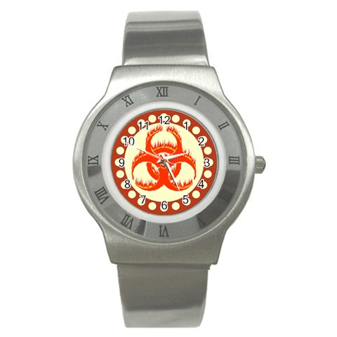 biohazzard1 Stainless Steel Watch from ArtsNow.com Front