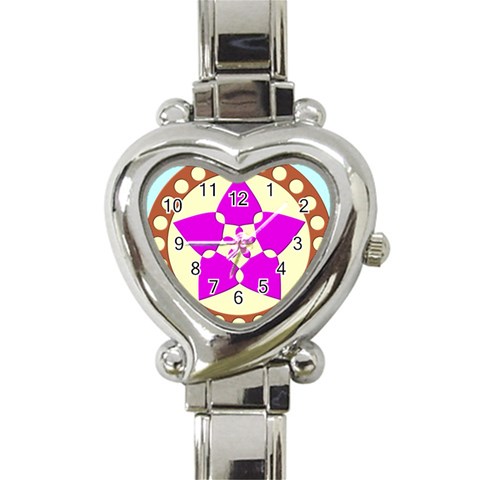 geometric1catalogue Heart Italian Charm Watch from ArtsNow.com Front