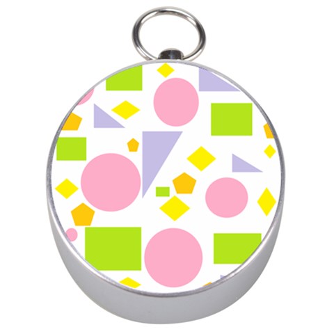 Spring Geometrics Silver Compass from ArtsNow.com Front