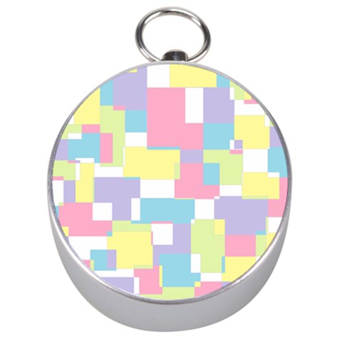 Mod Pastel Geometric Silver Compass from ArtsNow.com Front