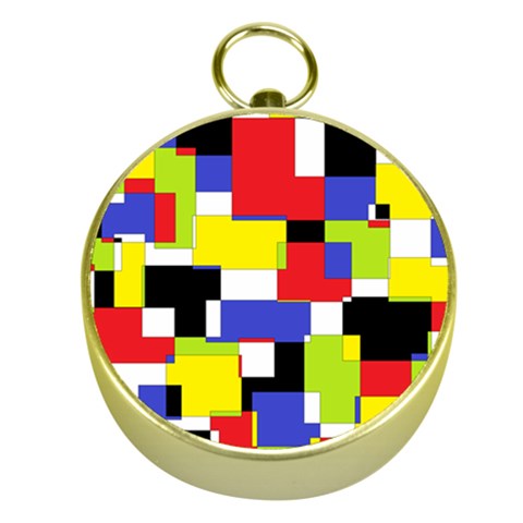 Mod Geometric Gold Compass from ArtsNow.com Front