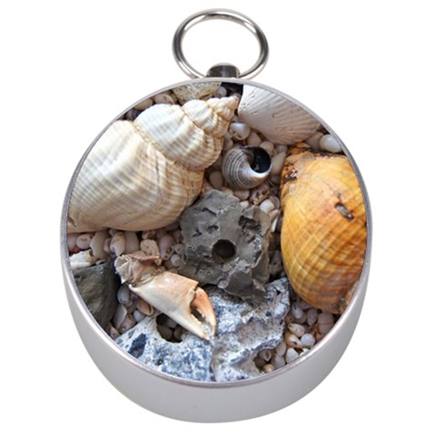 Beach Treasures Silver Compass from ArtsNow.com Front