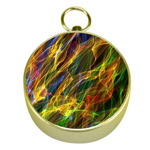 Abstract Smoke Gold Compass from ArtsNow.com Front