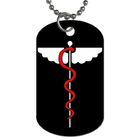 Black & Red Medical ID Tag from ArtsNow.com Front