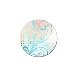 Pink Blue Pattern Golf Ball Marker