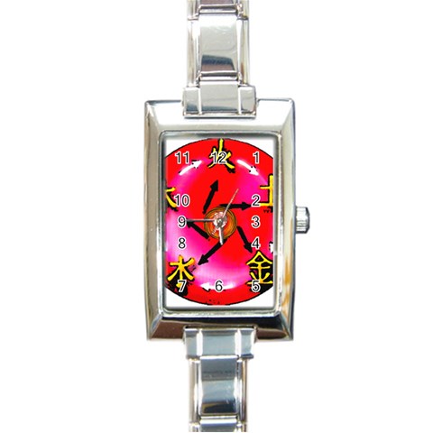 5 Elements Rectangular Italian Charm Watch from ArtsNow.com Front