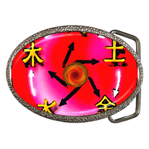 5 Elements Belt Buckle from ArtsNow.com Front