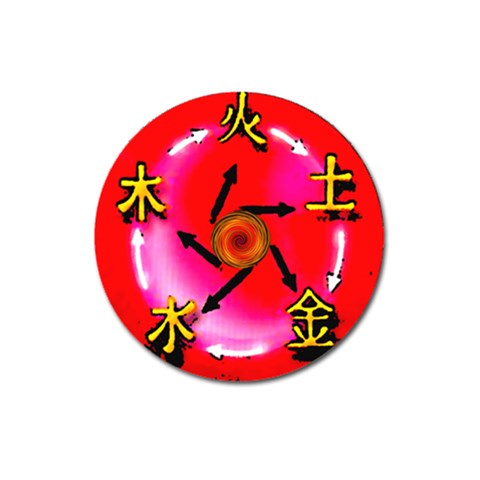 5 Elements Magnet 3  (Round) from ArtsNow.com Front