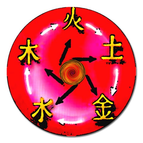 5 Elements Magnet 5  (Round) from ArtsNow.com Front