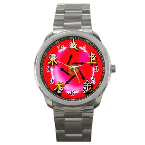 5 Elements Sport Metal Watch from ArtsNow.com Front