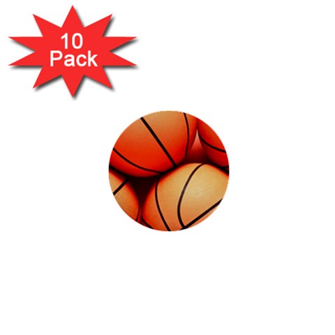 Basketball 1  Mini Button (10 pack)  from ArtsNow.com Front