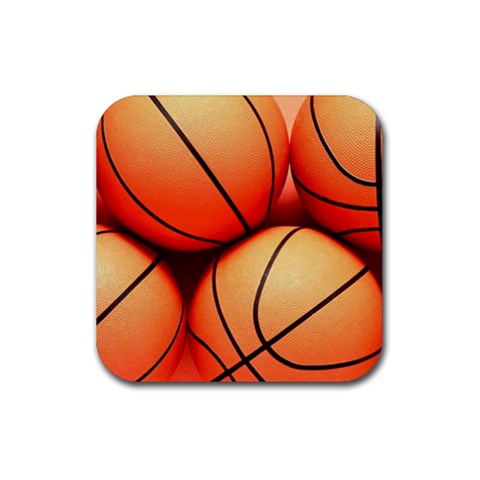Basketball Rubber Coaster (Square) from ArtsNow.com Front