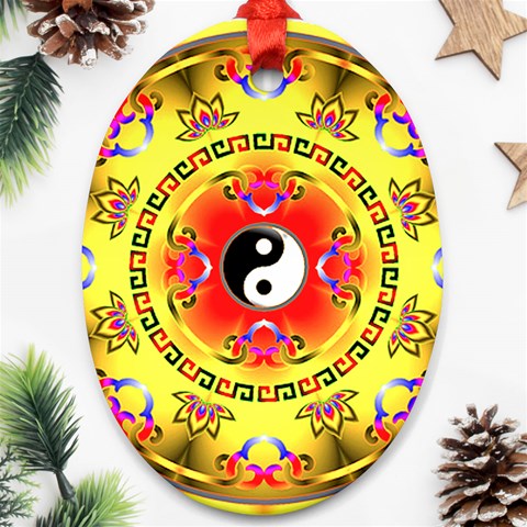 YinYang Ornament (Oval) from ArtsNow.com Front